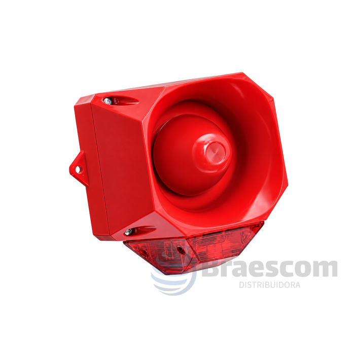 AS/M/SB/9-60V/R/RL ||  SINALIZADOR AUDIOVISUAL LENTE VERMELHA ASSERTA MINI 24V 108db - Eaton