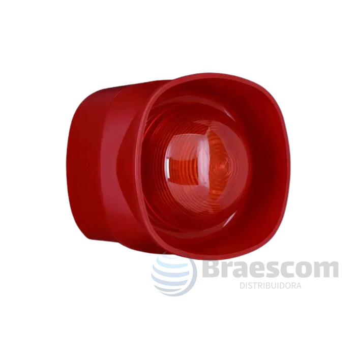 CASB383 || ALARME AUDIOVISUAL ENDEREÇÁVEL VERMELHO - Eaton