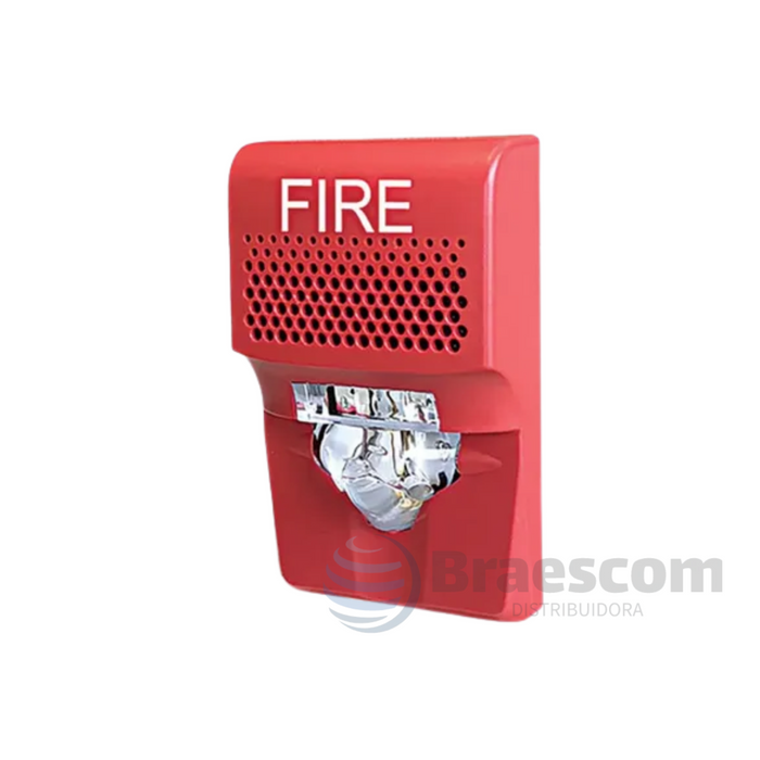 EG1AVRF || ALARME AUDIOVISUAL DE PAREDE VERMELHO - Edwards