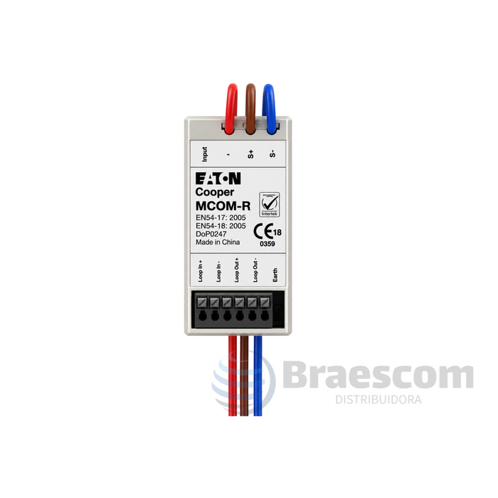 MCOM-R || MÓDULO COM 1 SAÍDA NO/NC ( 1A@30VDC ), COM FUNÇÃO DE REARME PARA DETECTORES - Eaton