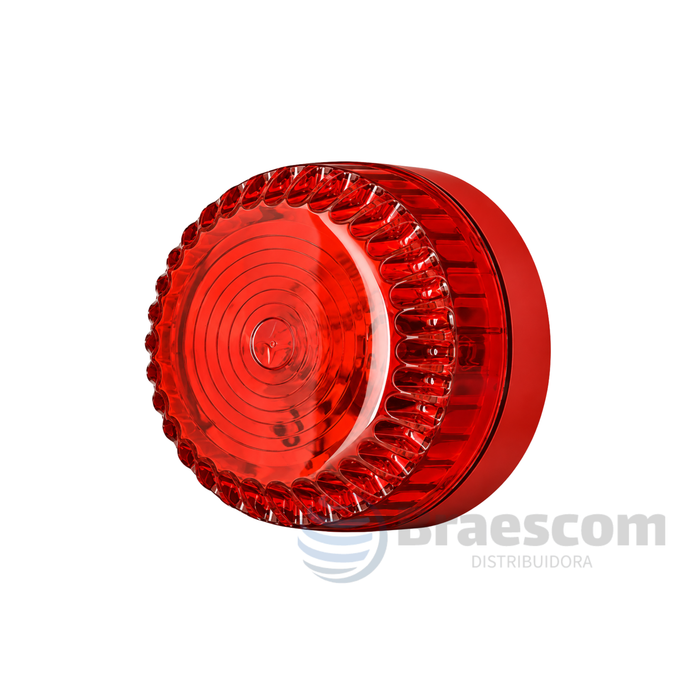 SO-A-DW-15 || ALARME AUDIOVISUAL SOLEX BRANCO, LENTE AMBAR, BASE ALTA BRANCA - Eaton
